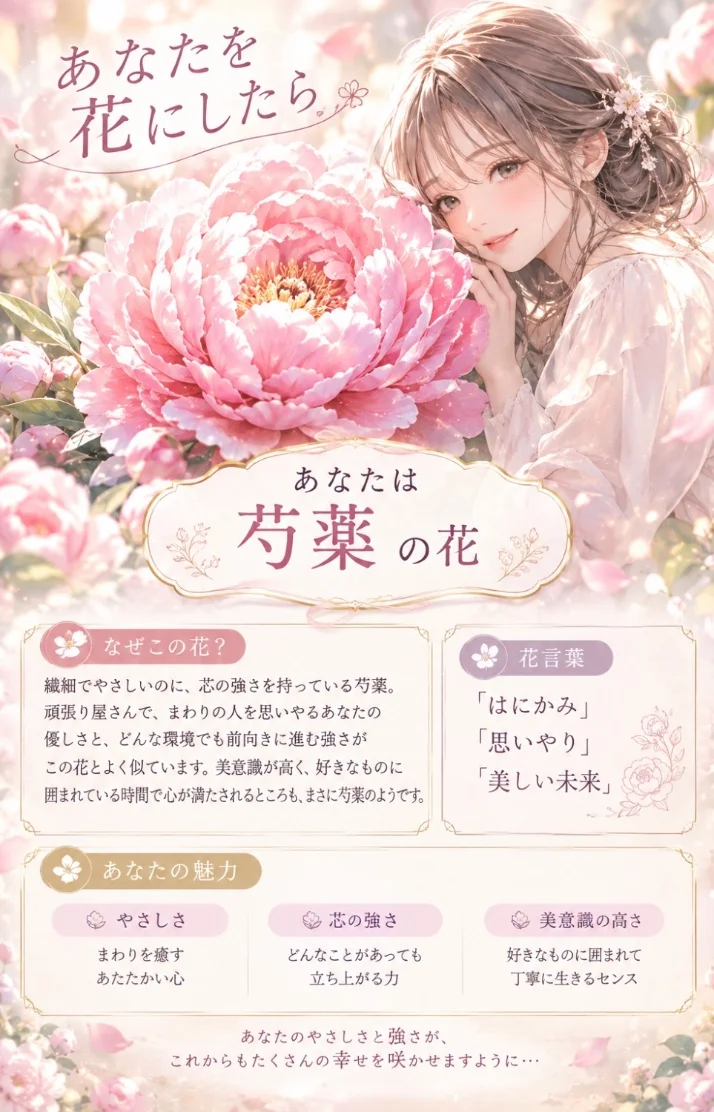 自分を花に例えたら？🌸