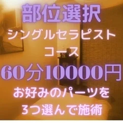 シングル60分　10000円【【部位リクエスト】