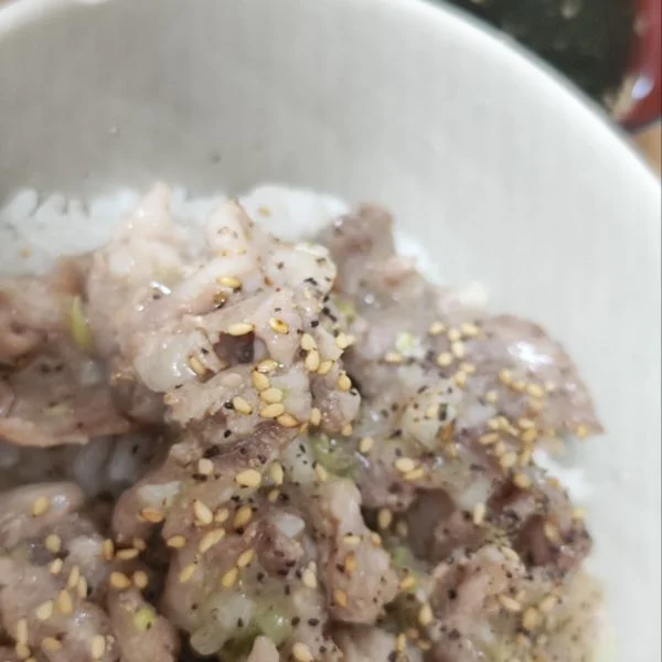 ねぎ塩豚丼🐷