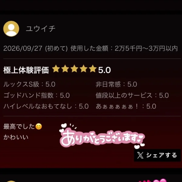 直近頂いた口コミ♡♡♡