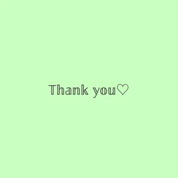 お礼の時間💌