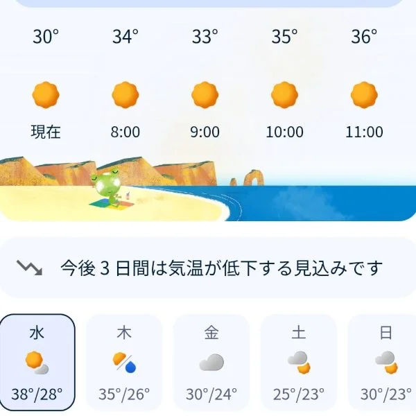 昨日はとにかく暑かった〜!