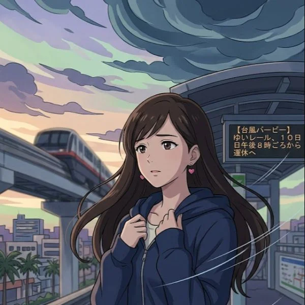 台風が近づいてきましたね気を付けてね