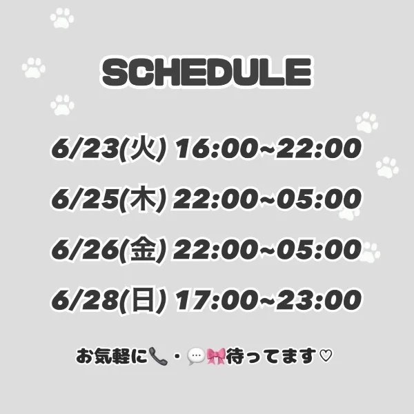 今週のSCHEDULE🐾
