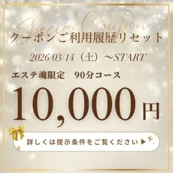 🉐クーポン履歴リセット🉐90分１万円で...