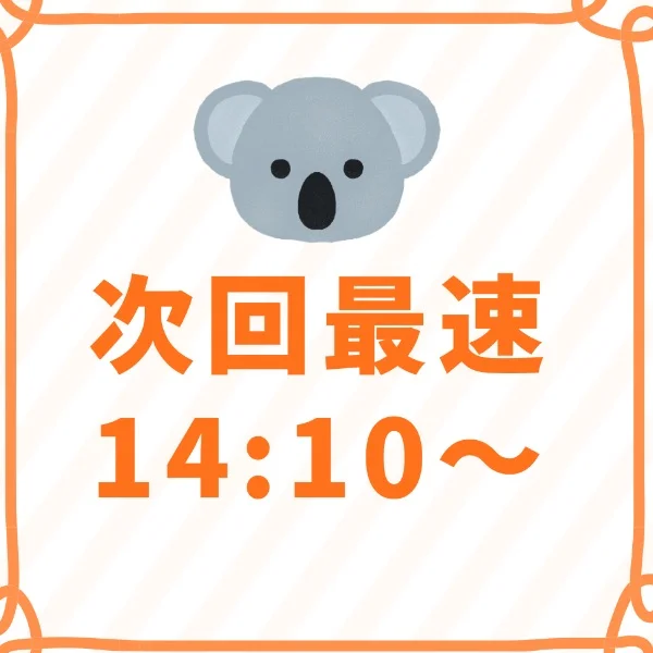 次回最速14:10～🐨