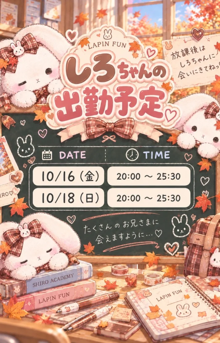今週の登校日♡