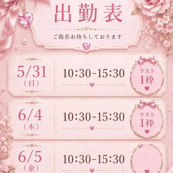 出勤表💕