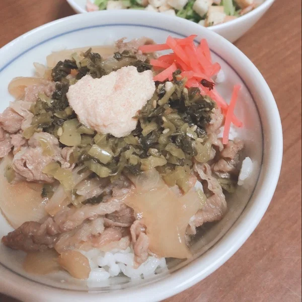 高菜明太牛丼