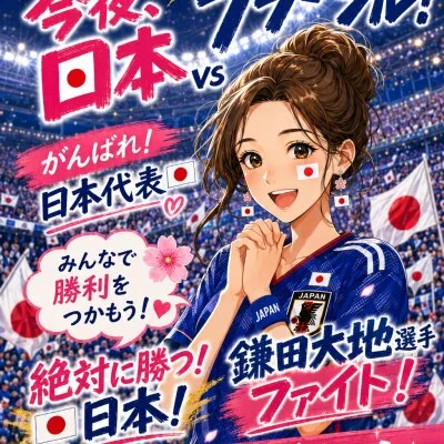19時〜ラスト🈳全力で日本代表を応援しましょう📣🇯🇵