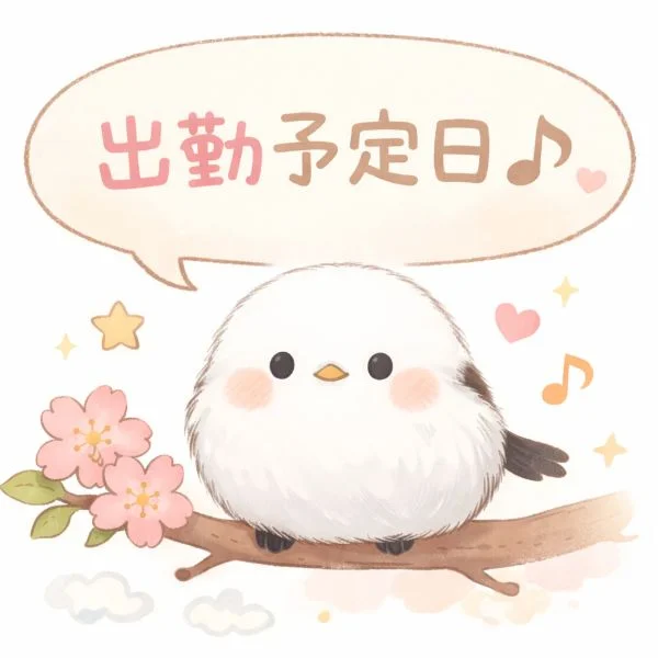 出勤予定日(・ิω・ิ)