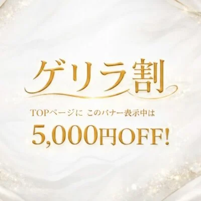 ただいまゲリラ割引を実施中です…‼