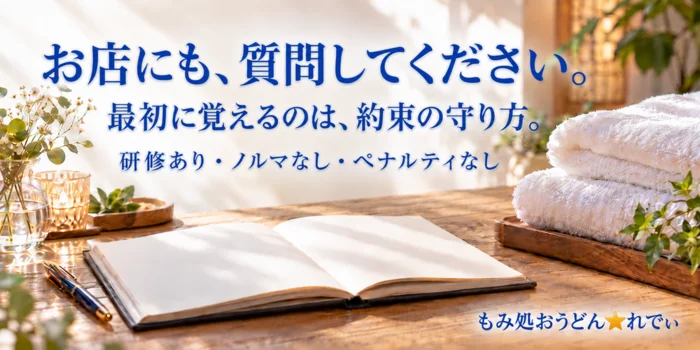 もみ処『おうどん♡れでぃ』の求人募集イメージ