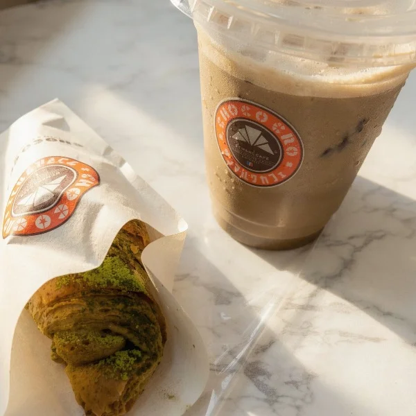 大満足〜🍵🥐