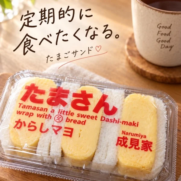 たまごサンドは厚焼き派🙋‍♀️