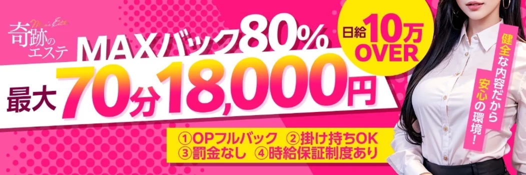 奇跡のエステ　 金山店・丸の内店の求人募集イメージ