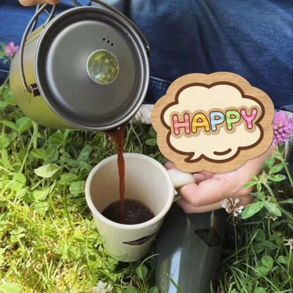 外コーヒー☕😃☀️