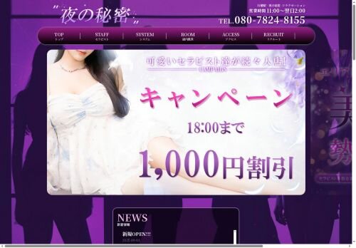 夜の秘密の公式ホームページ