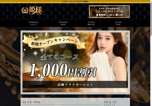 姫様の公式ホームページ