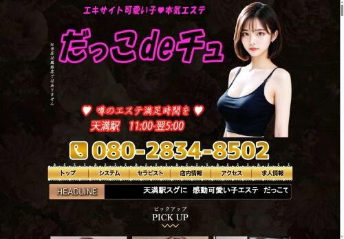 だっこdeチュの公式ホームページ