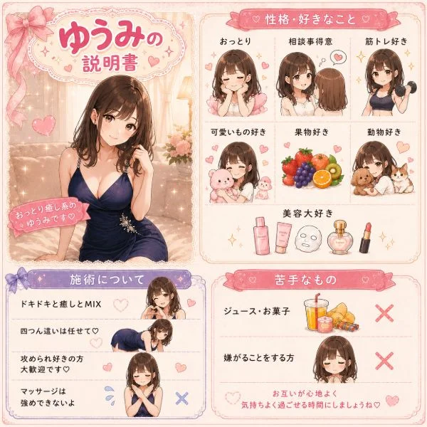 ゆうみの説明書(˶ᐢᗜᐢ˶)
