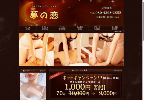 夢の恋の公式ホームページ