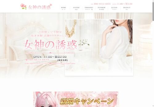 女神の誘惑の公式ホームページ