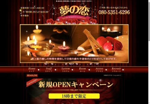 夢の恋の公式ホームページ