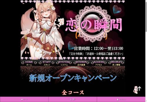 恋の瞬間の公式ホームページ