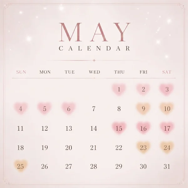5月の出勤予定⸝⋆