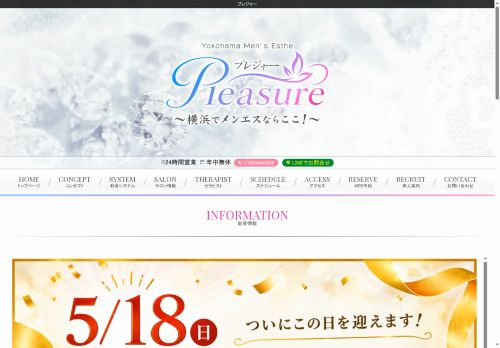 プレジャーの公式ホームページ