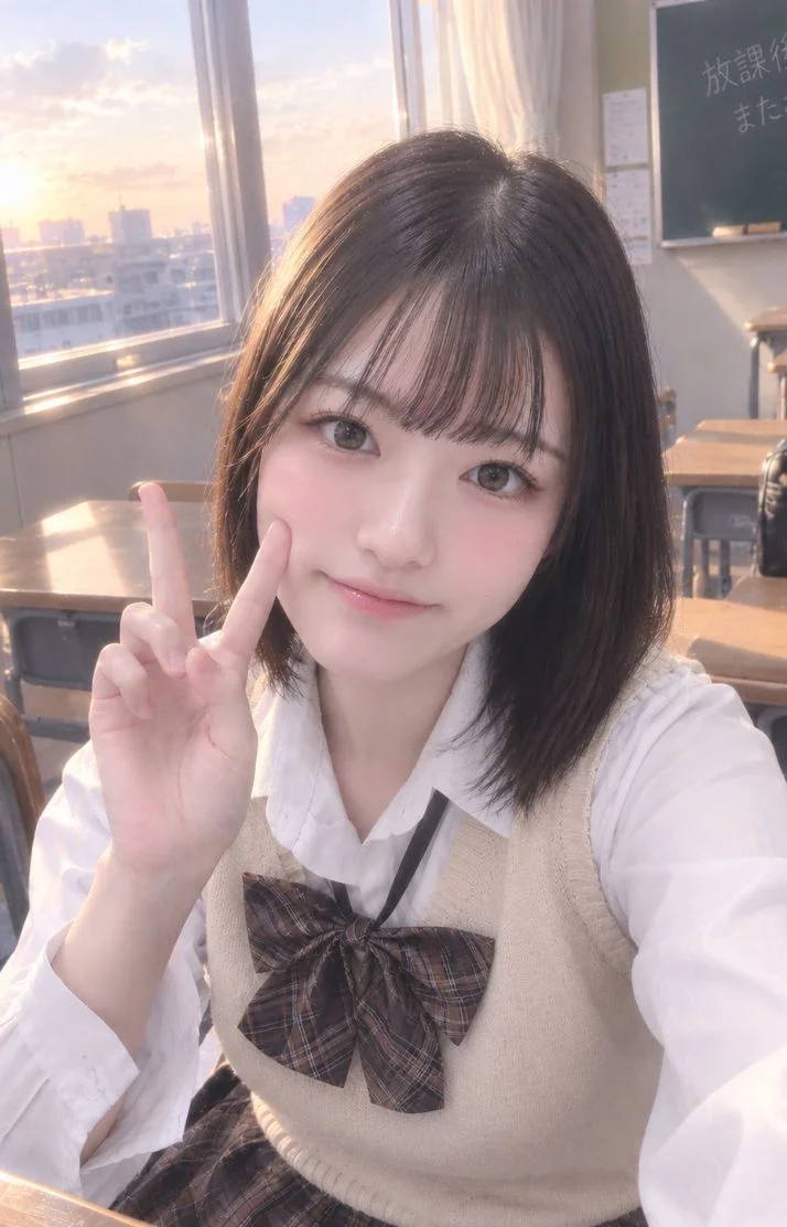 今日はベスト着てるの
